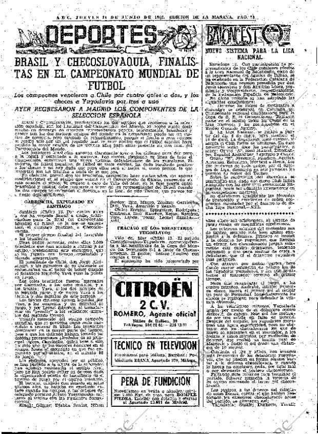 ABC MADRID 14-06-1962 página 73