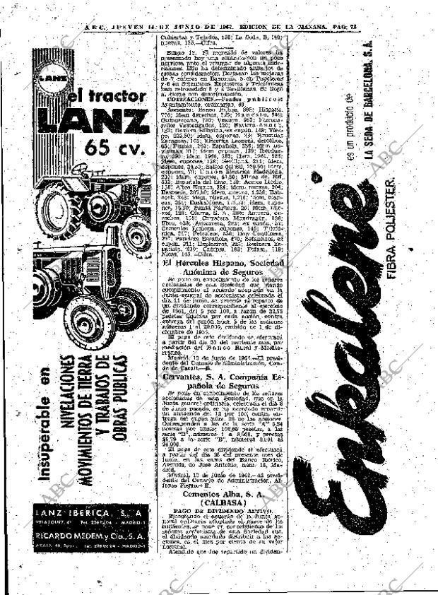 ABC MADRID 14-06-1962 página 78