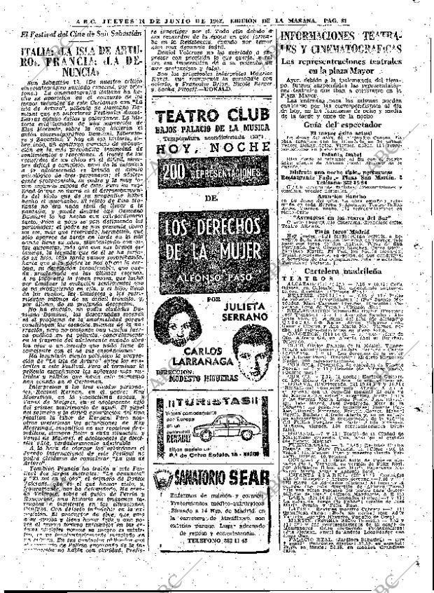 ABC MADRID 14-06-1962 página 81