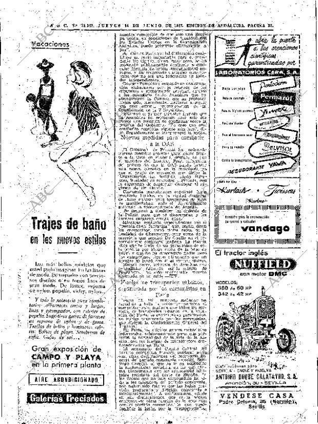 ABC SEVILLA 14-06-1962 página 32