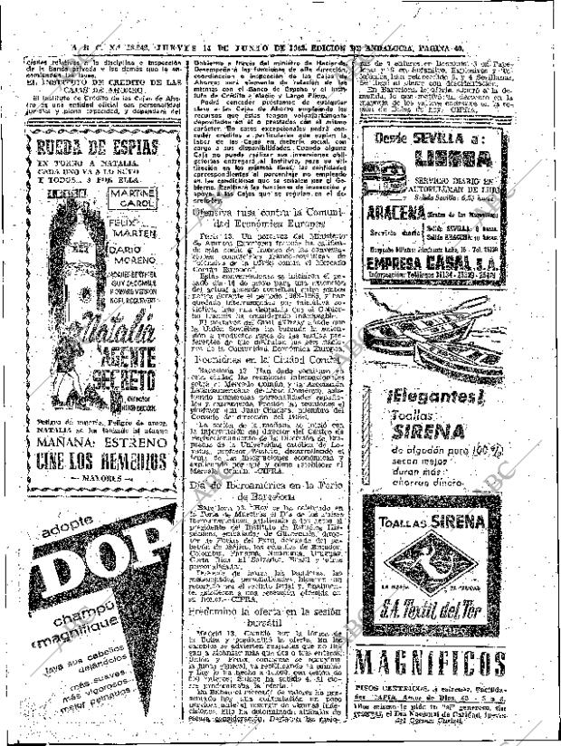 ABC SEVILLA 14-06-1962 página 40