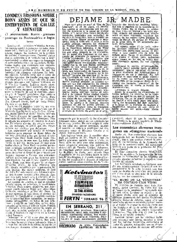 ABC MADRID 17-06-1962 página 85