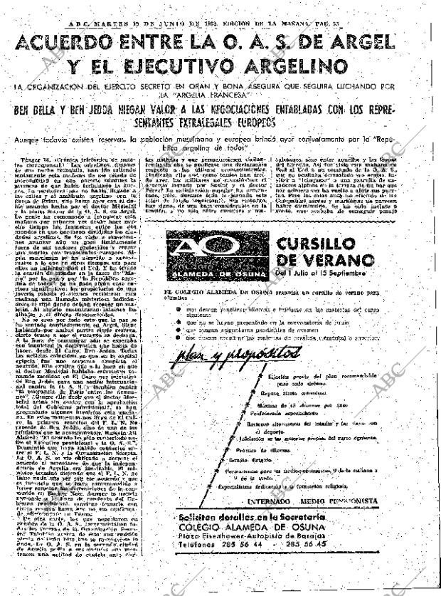 ABC MADRID 19-06-1962 página 55
