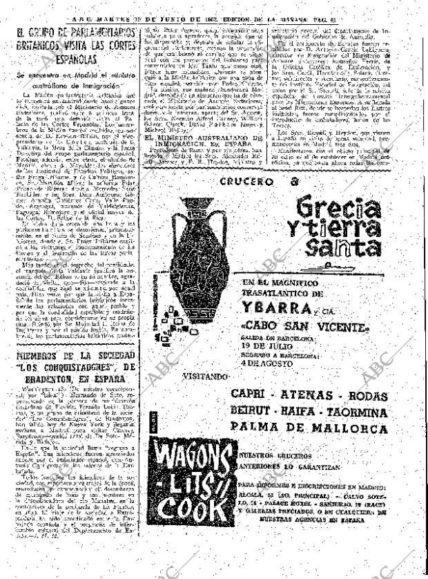ABC MADRID 19-06-1962 página 61