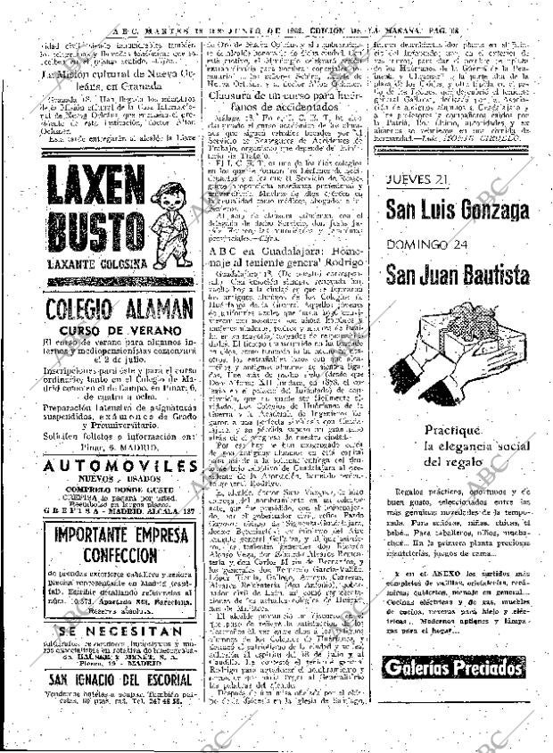 ABC MADRID 19-06-1962 página 68