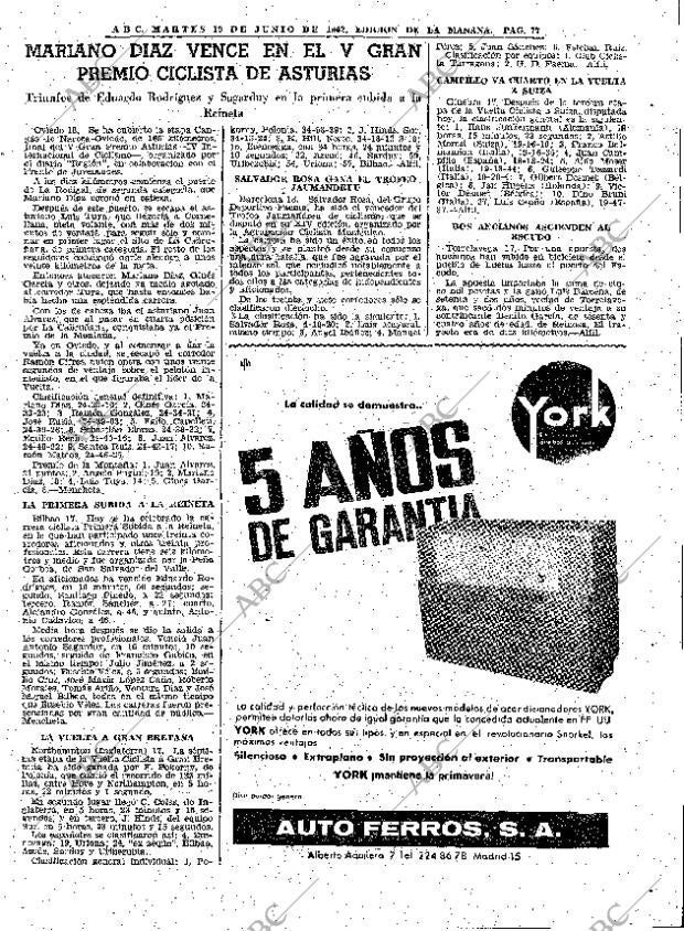 ABC MADRID 19-06-1962 página 77
