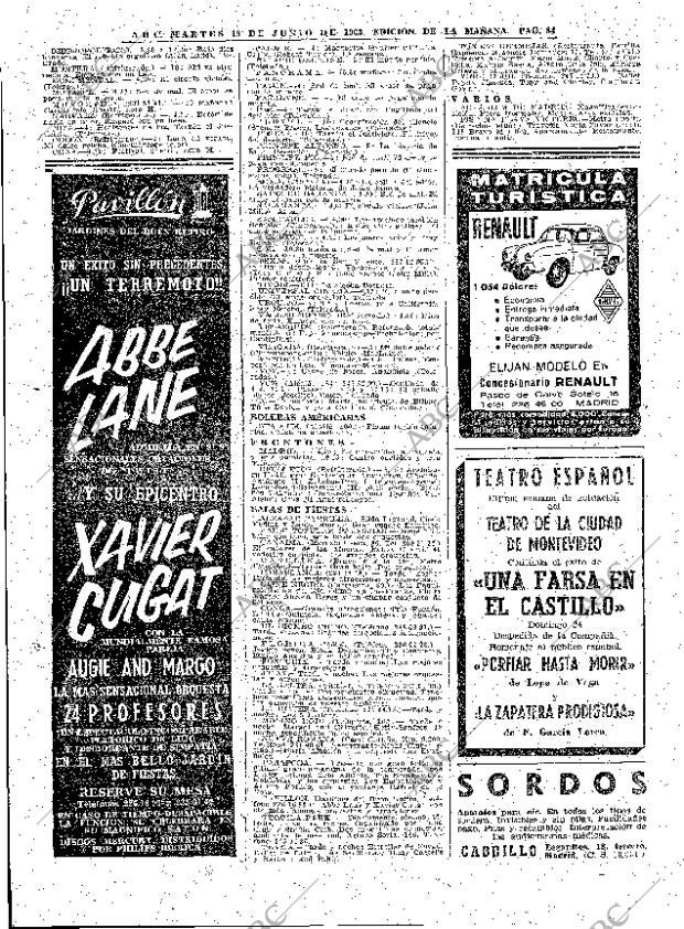 ABC MADRID 19-06-1962 página 84