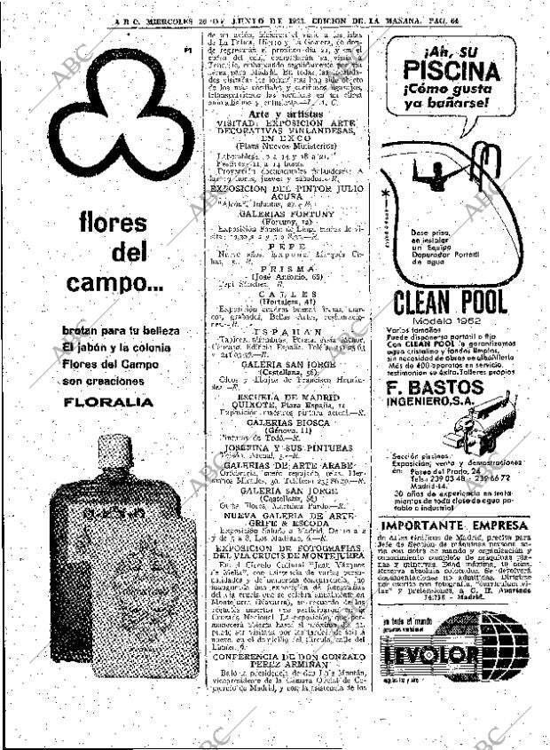 ABC MADRID 20-06-1962 página 64