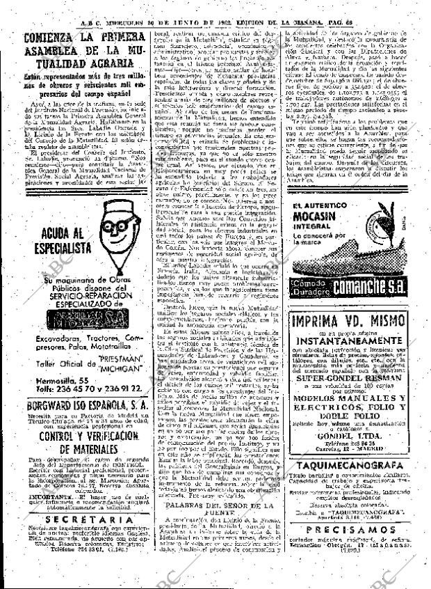 ABC MADRID 20-06-1962 página 66