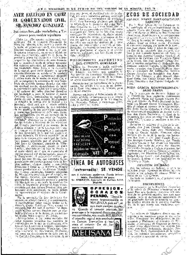 ABC MADRID 20-06-1962 página 70