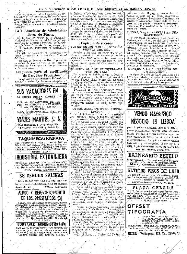 ABC MADRID 20-06-1962 página 72