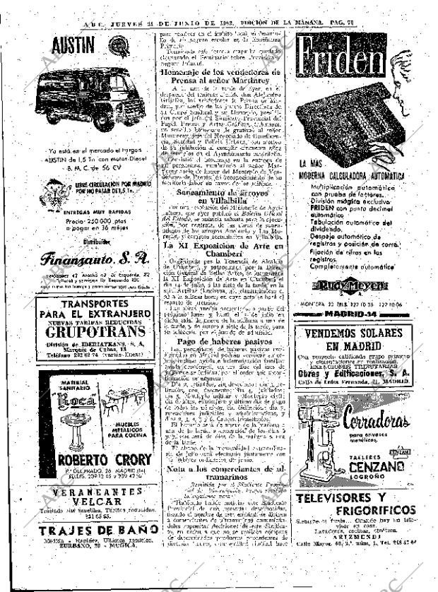 ABC MADRID 21-06-1962 página 70