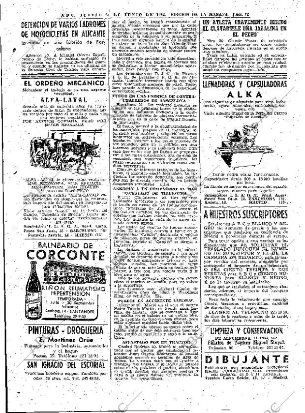 ABC MADRID 21-06-1962 página 72