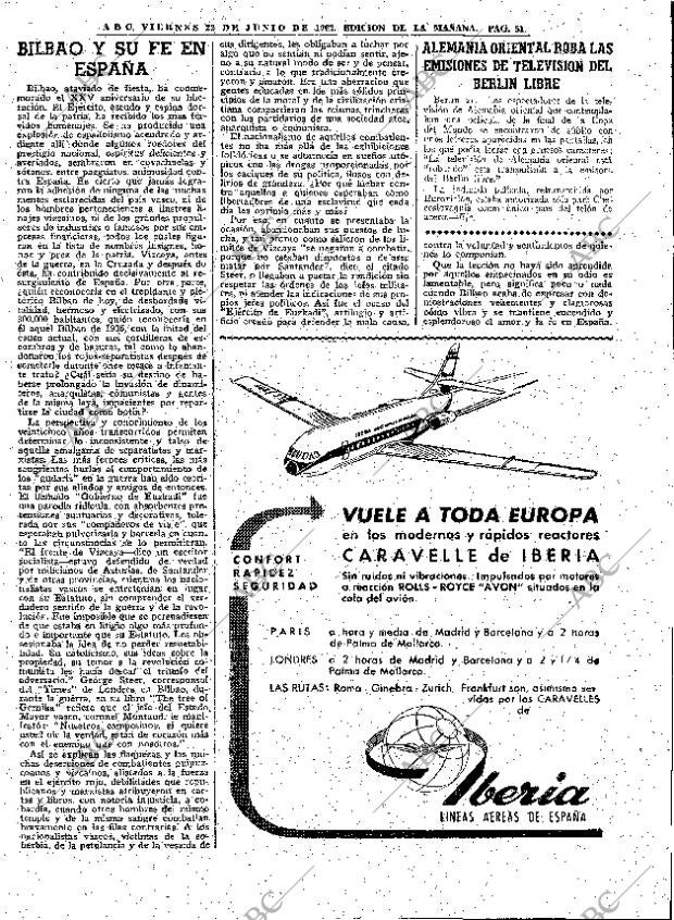 ABC MADRID 22-06-1962 página 51