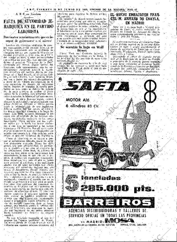 ABC MADRID 22-06-1962 página 57
