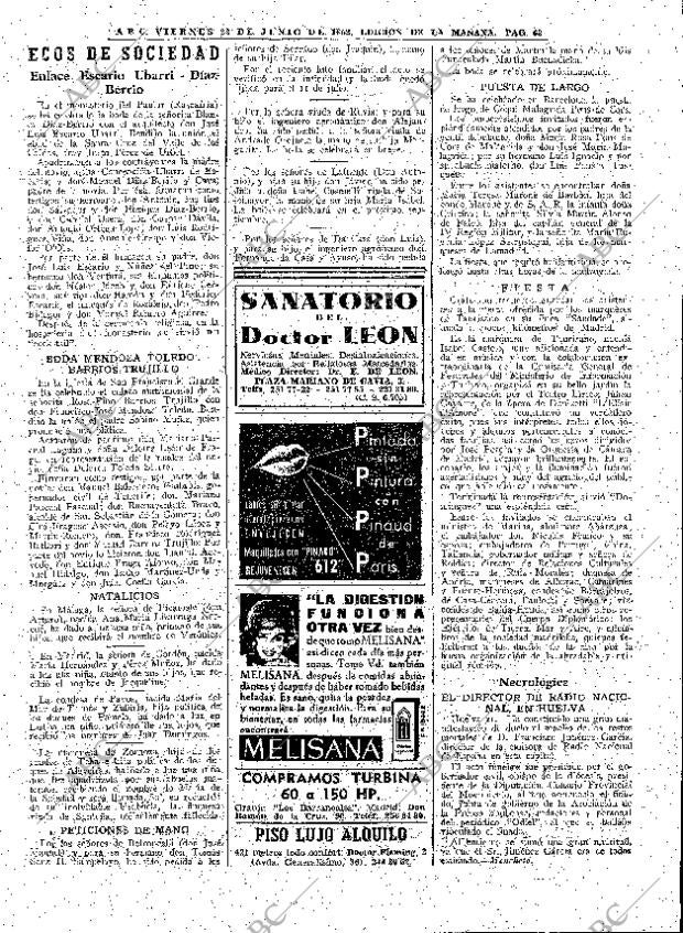 ABC MADRID 22-06-1962 página 63