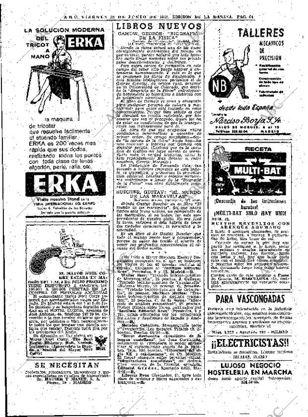 ABC MADRID 22-06-1962 página 64