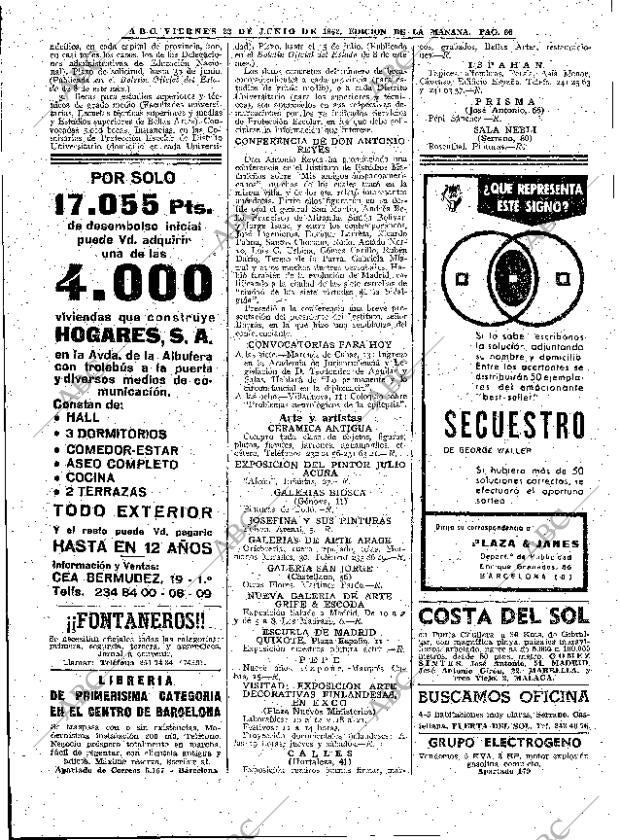 ABC MADRID 22-06-1962 página 66