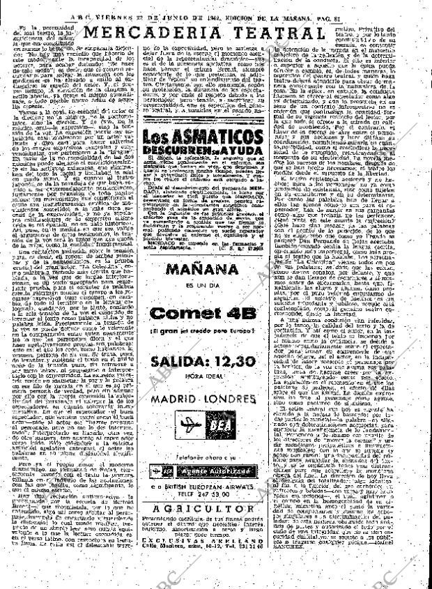 ABC MADRID 22-06-1962 página 81