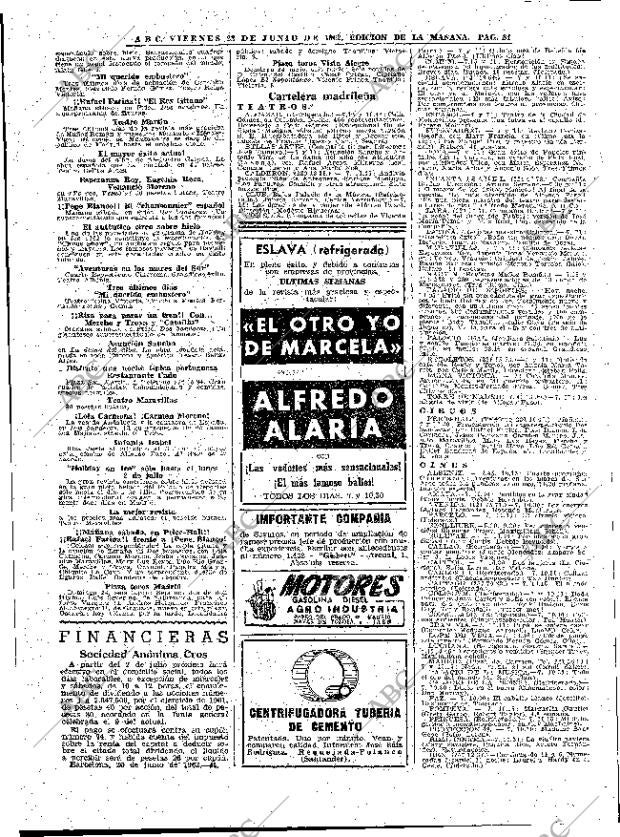ABC MADRID 22-06-1962 página 84