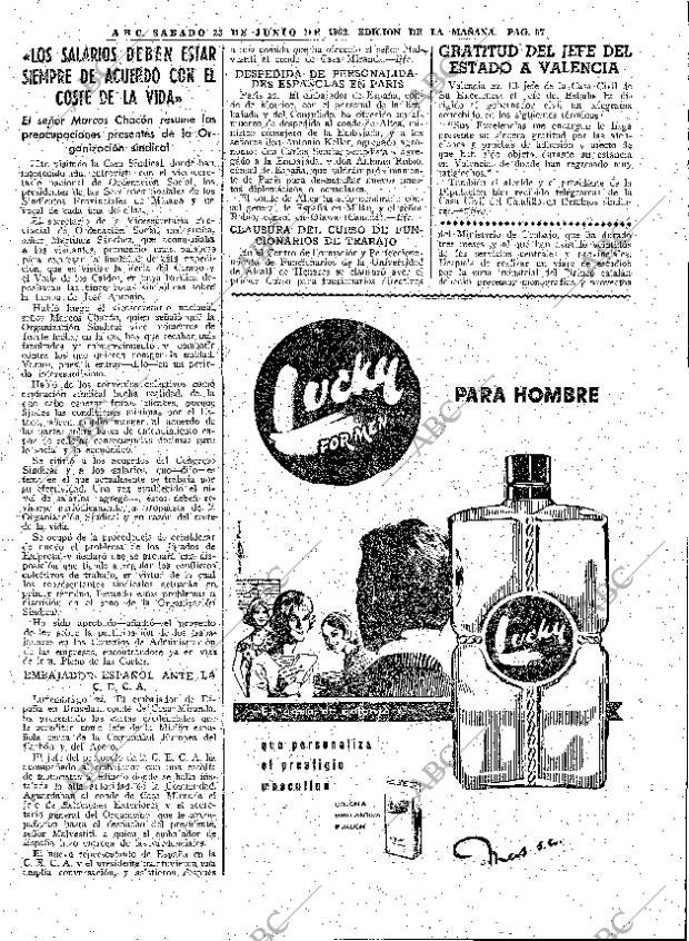 ABC MADRID 23-06-1962 página 57