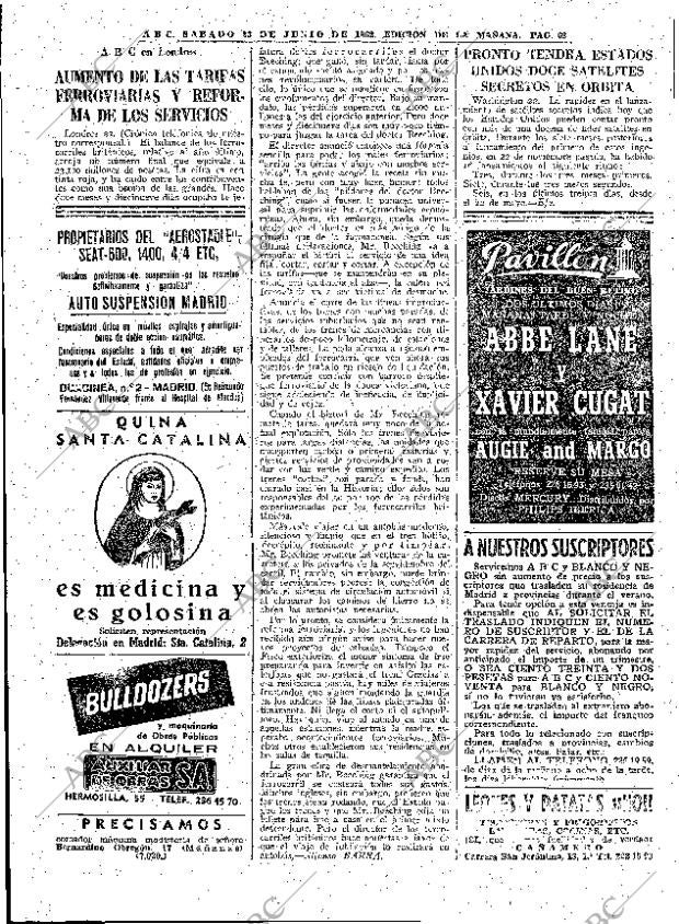 ABC MADRID 23-06-1962 página 62