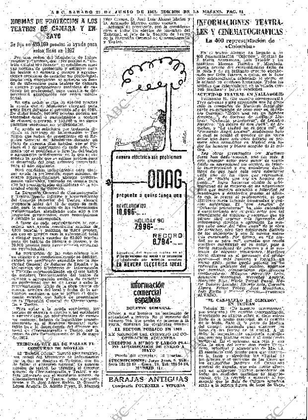 ABC MADRID 23-06-1962 página 81
