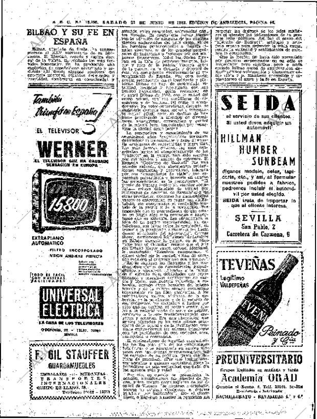 ABC SEVILLA 23-06-1962 página 18