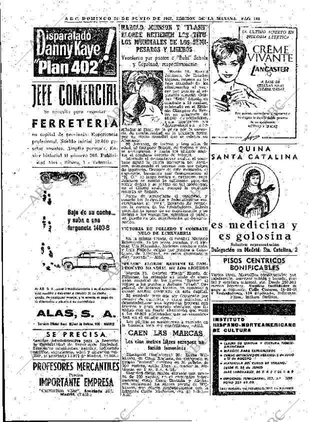 ABC MADRID 24-06-1962 página 112