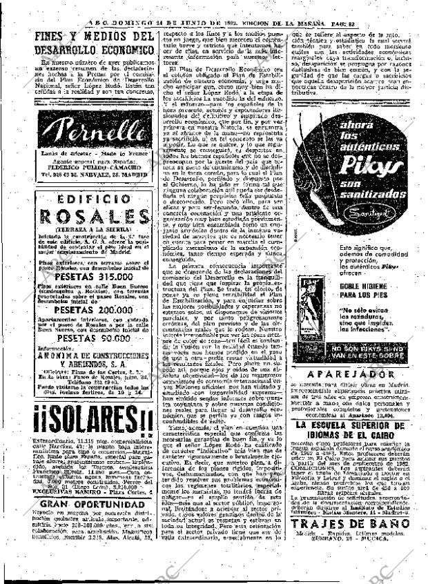 ABC MADRID 24-06-1962 página 82