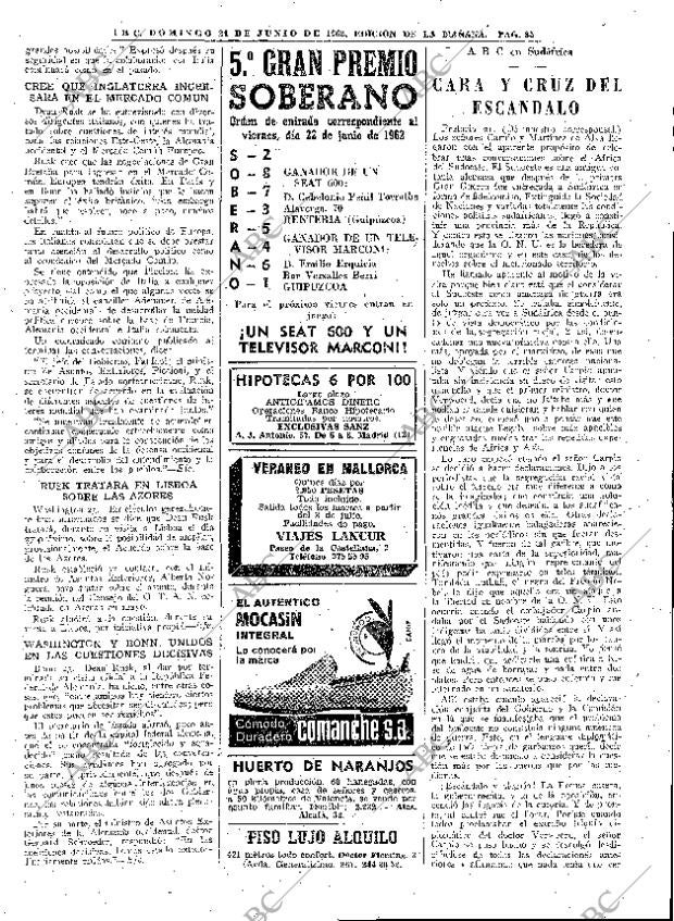 ABC MADRID 24-06-1962 página 85
