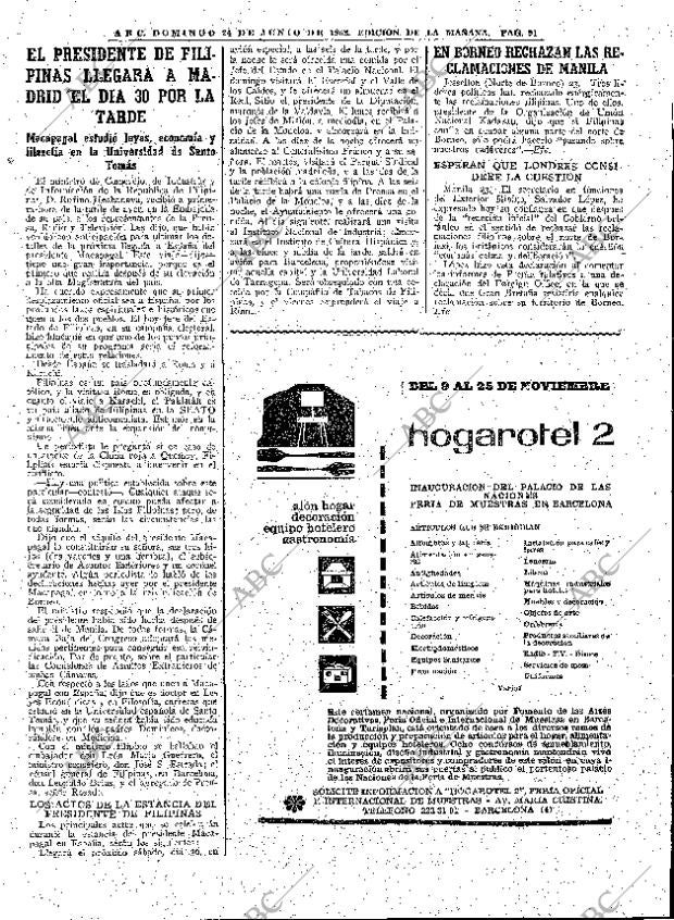 ABC MADRID 24-06-1962 página 91