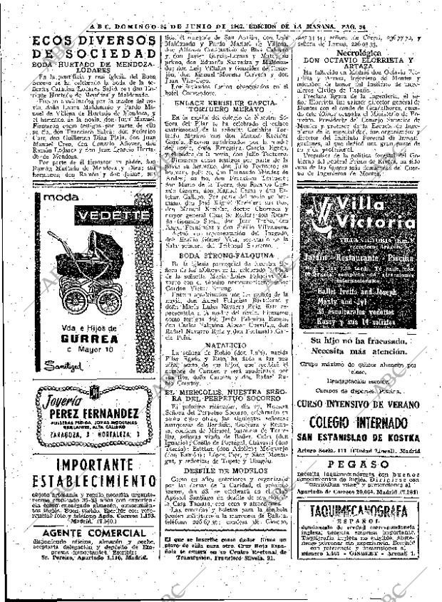 ABC MADRID 24-06-1962 página 94
