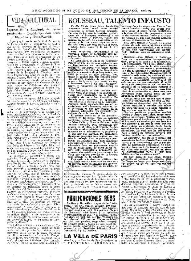 ABC MADRID 24-06-1962 página 97