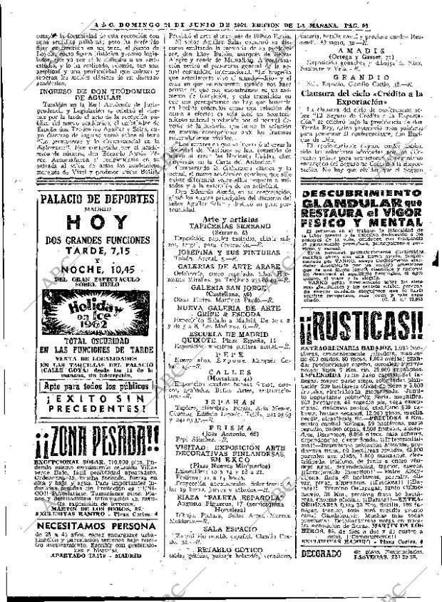 ABC MADRID 24-06-1962 página 98