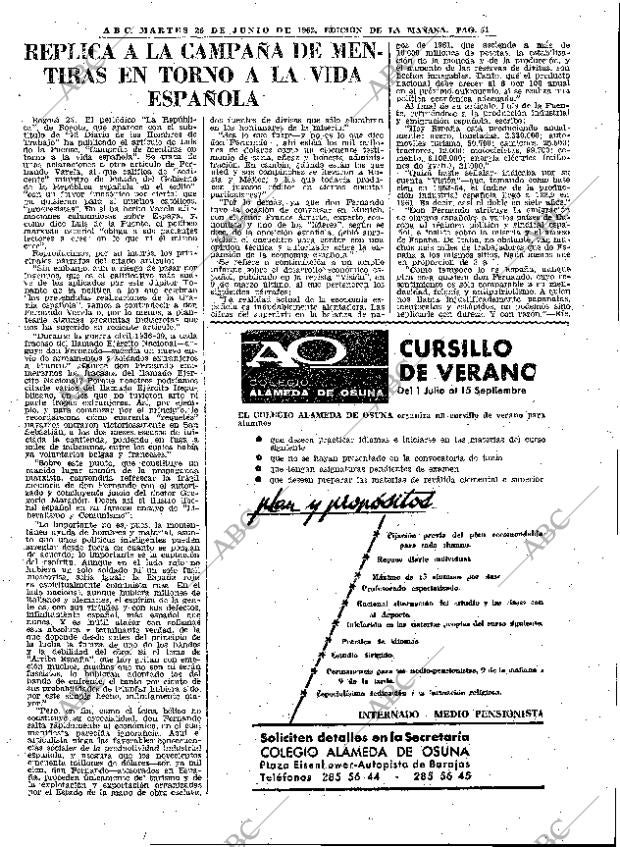 ABC MADRID 26-06-1962 página 51