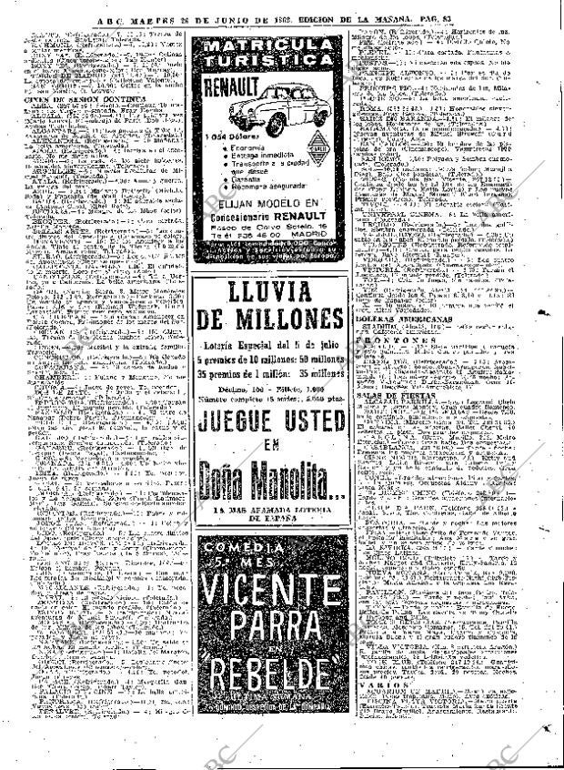 ABC MADRID 26-06-1962 página 83