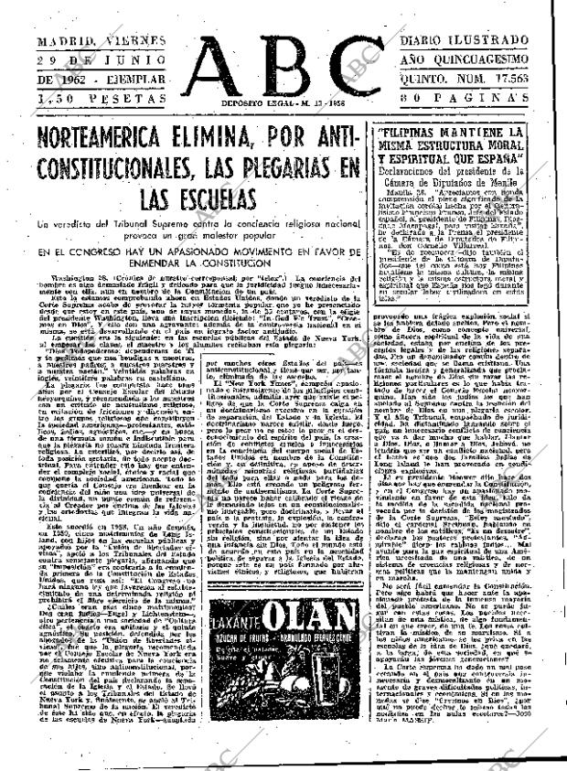 ABC MADRID 29-06-1962 página 31