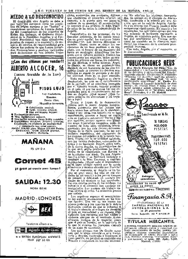 ABC MADRID 29-06-1962 página 32