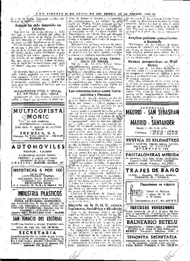 ABC MADRID 29-06-1962 página 36