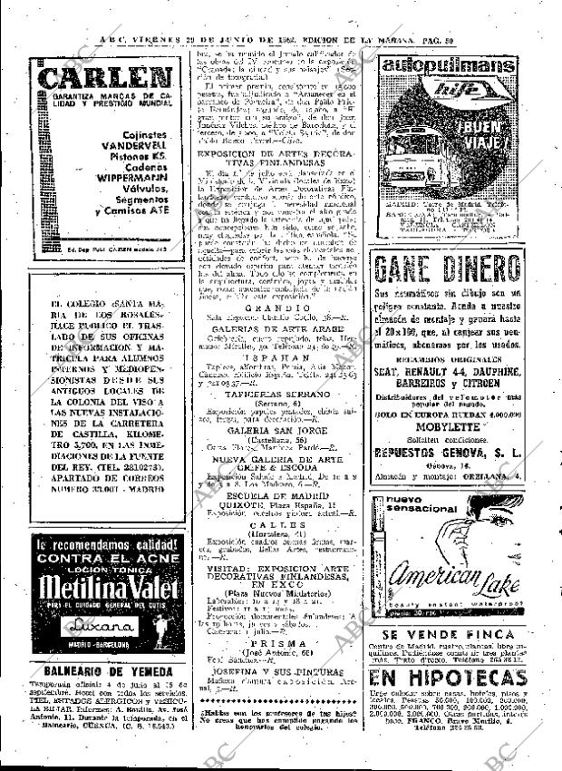 ABC MADRID 29-06-1962 página 50