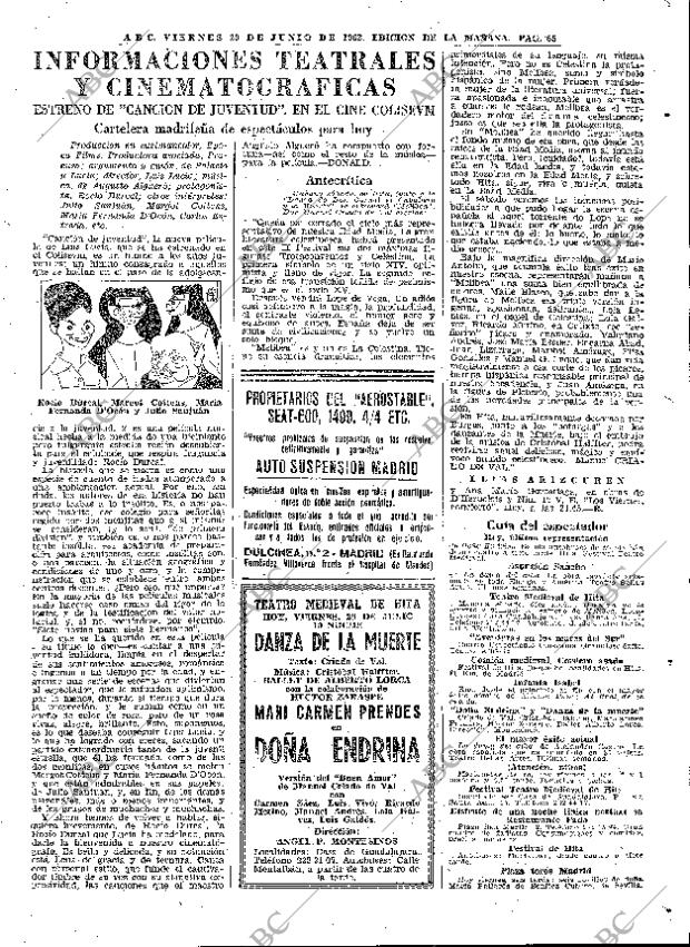 ABC MADRID 29-06-1962 página 65