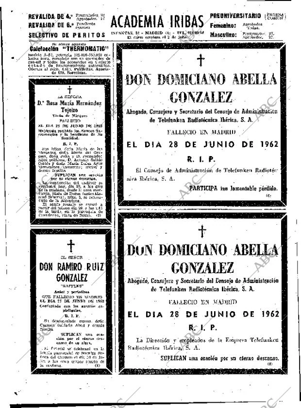 ABC MADRID 29-06-1962 página 78