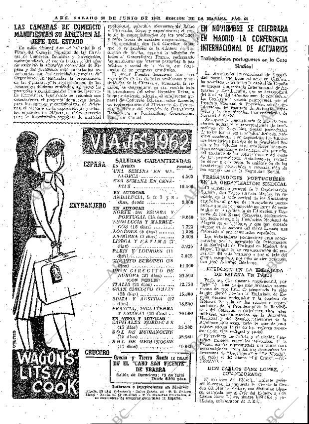 ABC MADRID 30-06-1962 página 61