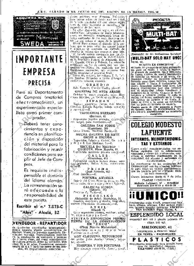 ABC MADRID 30-06-1962 página 68
