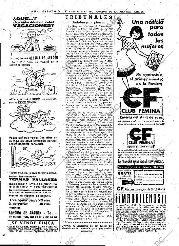 ABC MADRID 30-06-1962 página 72