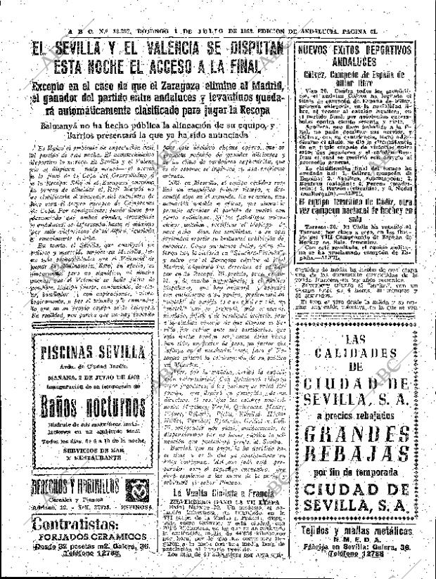 ABC SEVILLA 01-07-1962 página 61