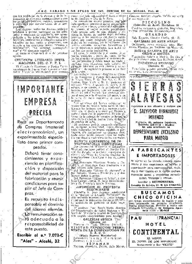 ABC MADRID 07-07-1962 página 48