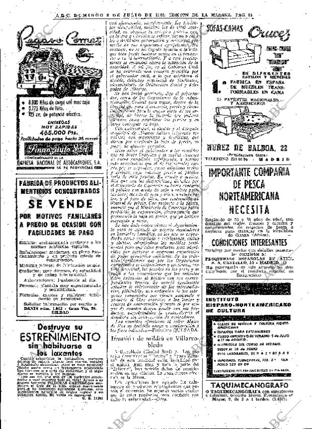 ABC MADRID 08-07-1962 página 84