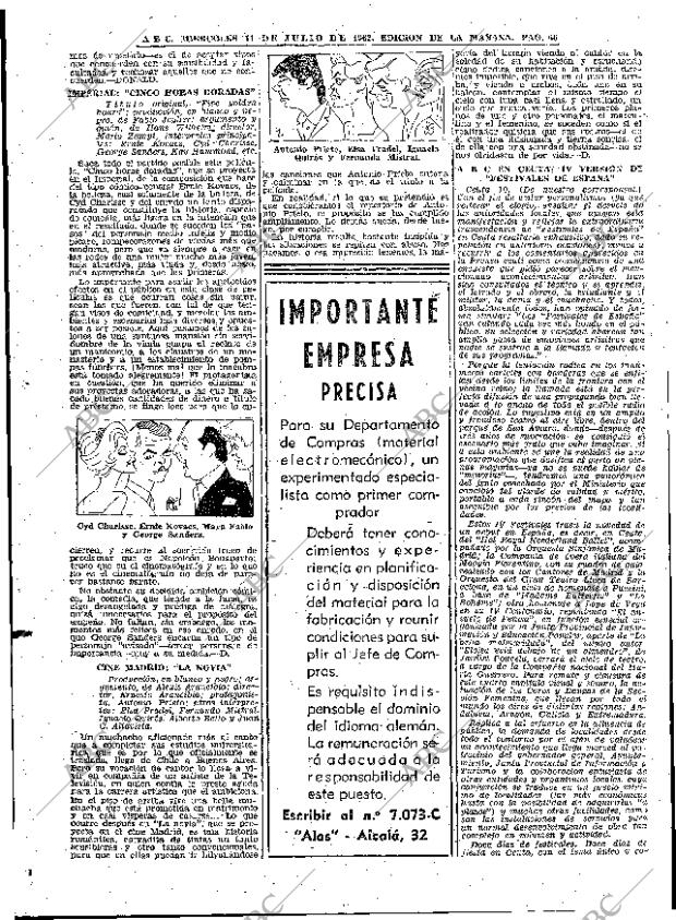 ABC MADRID 11-07-1962 página 66